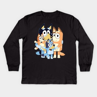 Bluey Family Kids Long Sleeve T-Shirt